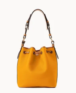 Dooney & Bourke Ready For the Getaway | Pebbled Leather^All Weather Leather 3.0 Drawstring 25