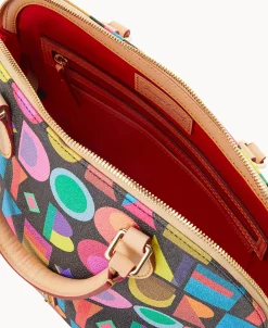 Dooney & Bourke Spring Style | Printed Fabric^Art Deco Zip Zip Satchel