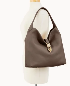 Dooney & Bourke Ready For the Getaway | Pebbled Leather^Belvedere Logo Lock Shoulder Bag