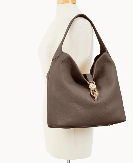 Dooney & Bourke Ready For the Getaway | Pebbled Leather^Belvedere Logo Lock Shoulder Bag