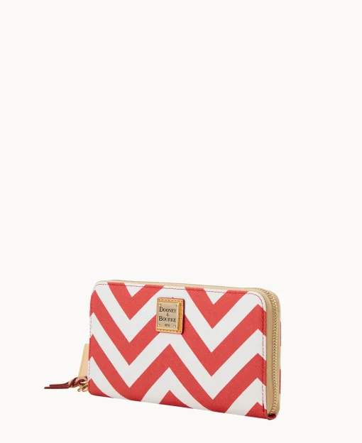 Dooney & Bourke The Chevron Collection | Grab and Go^Chevron Large Zip Around Wallet