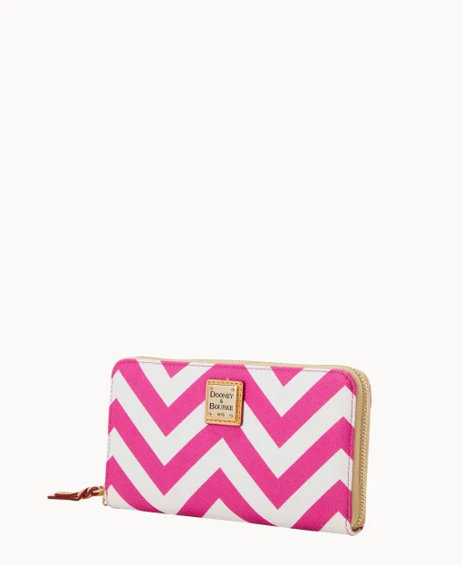 Dooney & Bourke The Chevron Collection | Grab and Go^Chevron Large Zip Around Wallet