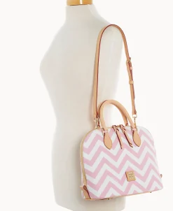 Dooney & Bourke Printed Fabric | Shoulder Bags^Chevron Zip Zip Satchel