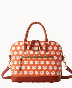 Dooney & Bourke Game Day Ready | Printed Fabric^Collegiate University Domed Zip Satchel