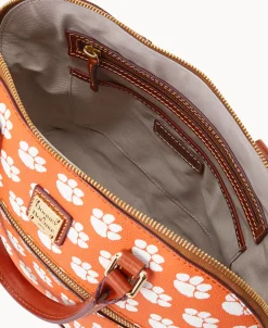 Dooney & Bourke Game Day Ready | Printed Fabric^Collegiate University Domed Zip Satchel