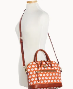 Dooney & Bourke Game Day Ready | Printed Fabric^Collegiate University Domed Zip Satchel