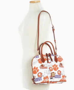 Dooney & Bourke Game Day Ready | Printed Fabric^Collegiate University Zip Zip Satchel