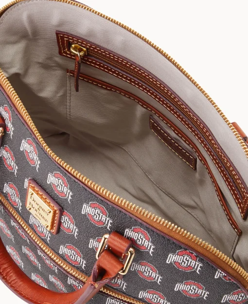 Dooney & Bourke Game Day Ready | Printed Fabric^Collegiate University Domed Zip Satchel