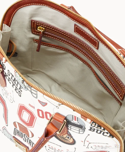 Dooney & Bourke Game Day Ready | Printed Fabric^Collegiate University Zip Zip Satchel