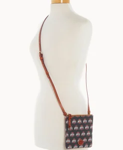 Dooney & Bourke Game Day Ready | Printed Fabric^Collegiate University Small North South Top Zip Crossbody