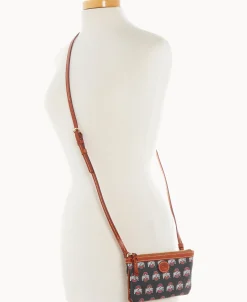 Dooney & Bourke Game Day Ready | Printed Fabric^Collegiate University Large Slim Crossbody