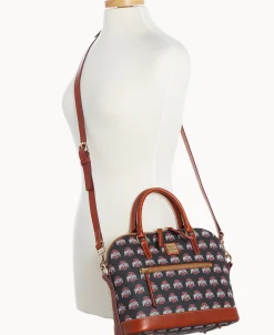 Dooney & Bourke Game Day Ready | Printed Fabric^Collegiate University Domed Zip Satchel