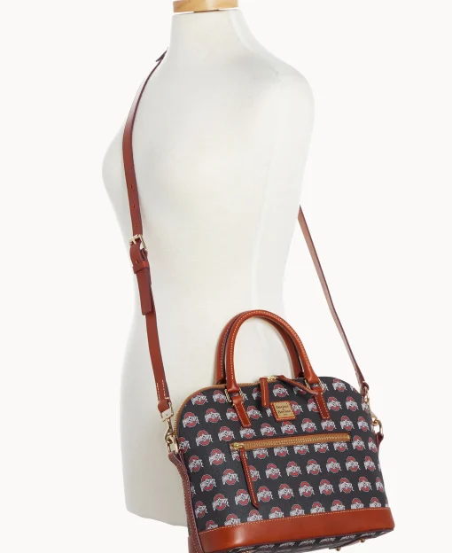 Dooney & Bourke Game Day Ready | Printed Fabric^Collegiate University Domed Zip Satchel