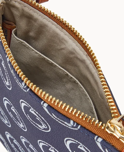 Dooney & Bourke Game Day Ready | Printed Fabric^Collegiate University Small North South Top Zip Crossbody
