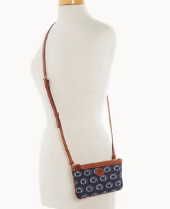 Dooney & Bourke Game Day Ready | Printed Fabric^Collegiate University Large Slim Crossbody