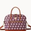 Dooney & Bourke Game Day Ready | Printed Fabric^Collegiate Texas Achr(38)M University Domed Zip Satchel