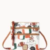 Dooney & Bourke Game Day Ready | Printed Fabric^Collegiate University of Miami N S Triple Zip Crossbody