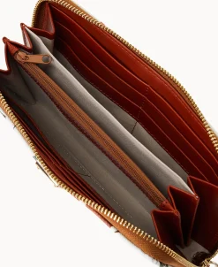 Dooney & Bourke Grab and Go | Wristlets^Collegiate University of Large Zip Around Wristlet