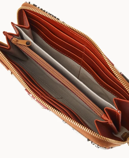Dooney & Bourke Grab and Go | Wristlets^Collegiate University of Large Zip Around Wristlet