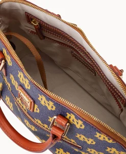 Dooney & Bourke Game Day Ready | Printed Fabric^Collegiate University of Domed Zip Satchel