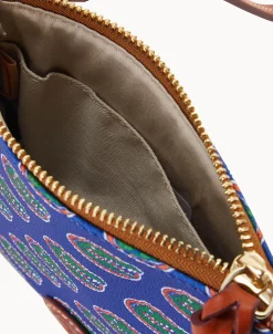 Dooney & Bourke Game Day Ready | Printed Fabric^Collegiate a Small North South Top Zip Crossbody
