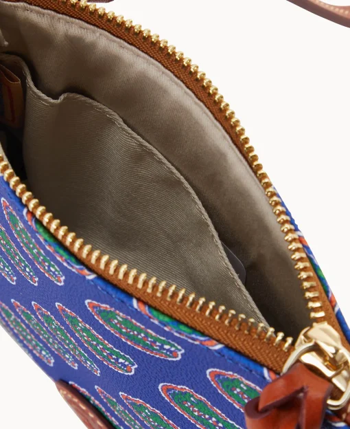 Dooney & Bourke Game Day Ready | Printed Fabric^Collegiate a Small North South Top Zip Crossbody