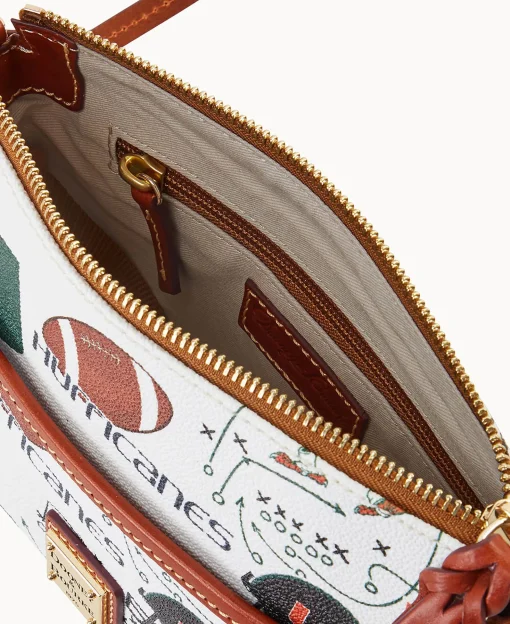 Dooney & Bourke Game Day Ready | Printed Fabric^Collegiate University of Miami Ginger Crossbody