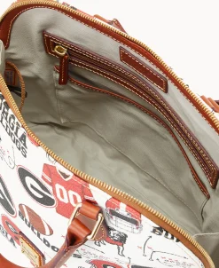 Dooney & Bourke Game Day Ready | Printed Fabric^Collegiate University of Georgia Zip Zip Satchel