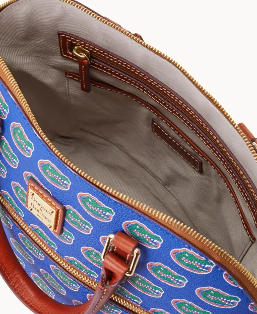 Dooney & Bourke Game Day Ready | Printed Fabric^Collegiate University of Florida Domed Zip Satchel