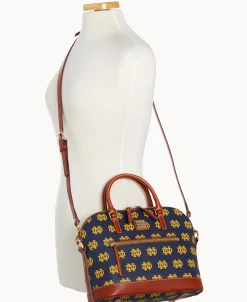 Dooney & Bourke Game Day Ready | Printed Fabric^Collegiate University of Domed Zip Satchel
