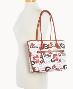 Dooney & Bourke Game Day Ready | Printed Fabric^Collegiate University of Georgia Tote