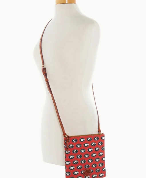 Dooney & Bourke Game Day Ready | Printed Fabric^Collegiate a North South Top Zip Crossbody