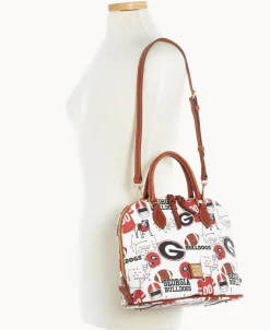 Dooney & Bourke Game Day Ready | Printed Fabric^Collegiate University of Georgia Zip Zip Satchel