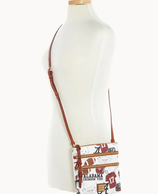 Dooney & Bourke Game Day Ready | Printed Fabric^Collegiate University of Alabama N S Triple Zip Crossbody
