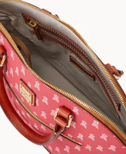 Dooney & Bourke Game Day Ready | Printed Fabric^MLB Domed Zip Satchel