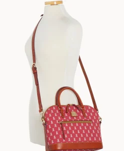 Dooney & Bourke Game Day Ready | Printed Fabric^MLB Domed Zip Satchel