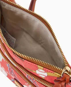 Dooney & Bourke Game Day Ready | Printed Fabric^MLB N S Triple Zip Crossbody