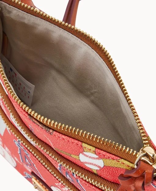Dooney & Bourke Game Day Ready | Printed Fabric^MLB N S Triple Zip Crossbody