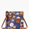 Dooney & Bourke Game Day Ready | Printed Fabric^MLB N S Triple Zip Crossbody