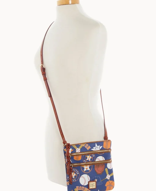 Dooney & Bourke Game Day Ready | Printed Fabric^MLB N S Triple Zip Crossbody