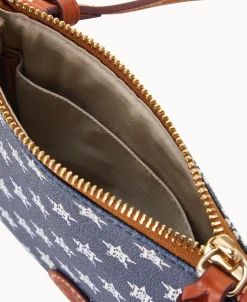 Dooney & Bourke Game Day Ready | Printed Fabric^MLB Small North South Top Zip Crossbody