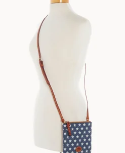 Dooney & Bourke Game Day Ready | Printed Fabric^MLB Small North South Top Zip Crossbody