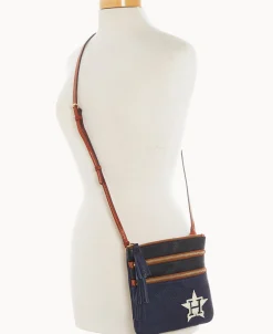 Dooney & Bourke Game Day Ready | Printed Fabric^MLB Triple Zip Crossbody