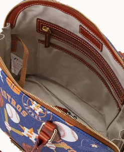 Dooney & Bourke Game Day Ready | Printed Fabric^MLB Zip Zip Satchel