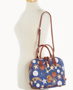 Dooney & Bourke Game Day Ready | Printed Fabric^MLB Zip Zip Satchel