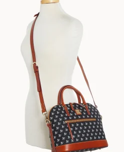 Dooney & Bourke Game Day Ready | Printed Fabric^MLB Domed Zip Satchel