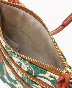 Dooney & Bourke Game Day Ready | Printed Fabric^MLB N S Triple Zip Crossbody