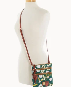 Dooney & Bourke Game Day Ready | Printed Fabric^MLB N S Triple Zip Crossbody