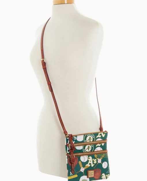 Dooney & Bourke Game Day Ready | Printed Fabric^MLB N S Triple Zip Crossbody