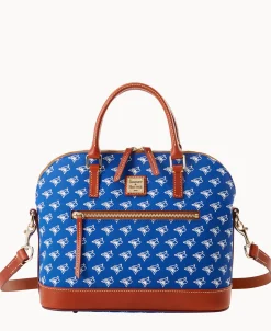 Dooney & Bourke Game Day Ready | Printed Fabric^MLB Domed Zip Satchel
